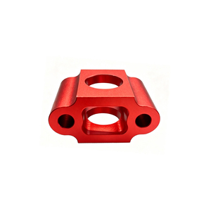 Soporte de Aluminio Anodizado Rojo, Piezas Mecanizadas CNC Personalizadas, Componente Metálico de Precisión para Equipos Industriales - Product Image 1