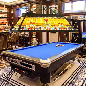 Lámpara Colgante Estilo Tiffany Europeo de 55 Pulgadas para Mesa de Billar y Sala de Snooker, Decoración de Sala de Estar, Luz LED Hecha a Mano - Product Image 1