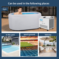 Refroidisseur de bain de glace pour récupération athlétique React 1HP avec capacité de refroidissement de 2500W et commande à distance WIFI/APP