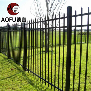 Paneles de valla de hierro forjado antiguos europeos clásicos de seguridad galvanizados de alta resistencia usados de tamaño personalizado de suministro barato a la venta - Product Image 6