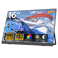 Monitor Portátil Eimio de 240Hz y Alta Frecuencia de Actualización, 2.5K, 16 Pulgadas, Interfaz Tipo-C, para Trabajo y Juegos, Configuración con un Solo Cable, Extensor de Pantalla para Laptop, OEM, HDR