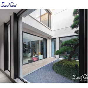 Fenêtre panoramique verticale fixe de grande taille pour villa, mur-rideau, <span class=keywords><strong>baies</strong></span> <span class=keywords><strong>vitrées</strong></span> d'angle avec verre trempé de sécurité insonorisé et isolant - Product Image 4