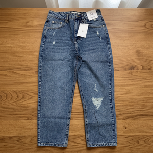 Jeans Mom en Denim Tissé Coupe Bootcut Taille Mi-Haute Respirant Uni pour Femme, Coton Spandex, Personnalisable avec Logo OEM, Vente en Gros, Collection Été Automne - Product Image 3