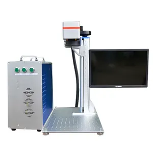 2024 new 11% discount fiber laser marking machine with rotary 50w laser cutting machine desktop fiber laser marking machine
