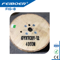 Cable de Fibra Óptica GYXTC8Y de 4, 6, 8, 12 y 24 Núcleos, Aéreo, Figura 8, Uni-Tubo, 4.2mm, 3.6mm, Sin Armadura, Mini Figura 8