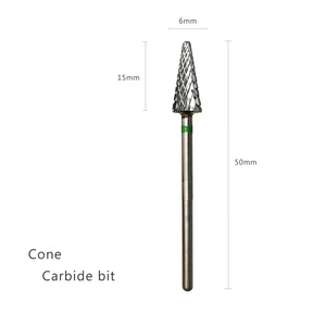 HYTOOS <strong>Cone</strong> Carbide Nail <strong>Drill</strong> <strong>Bit</strong> 3/32" Milling Cutter for Manicure Rotary Burr Nail <strong>Bits</strong> Electric <strong>Drill</strong> Accessories Tool - Product Image 3
