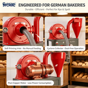 Nouvelle machine <span class=keywords><strong>à</strong></span> moudre le riz pour la production de poudre de maïs, de blé et d'aliments secs, capacité de 300 kg/h, construction en acier inoxydable - Product Image 3