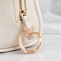 Porte-clés de luxe tendance en forme de pomme avec fermoir à ressort, breloque pour sac, accessoires de mode et loisirs créatifs