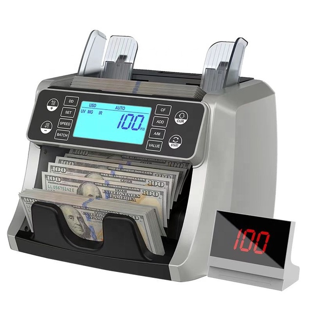 2026 NEW Certified ROHS Money Counting Machine for Banks LCD Ounts and Detects USD EUR GBP CAD MXN