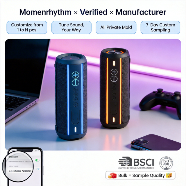 OEM ODM Custom Manufacturer Waterproof Desktop Computer Gaming Studio Portable Wireless Bluetooth Speaker