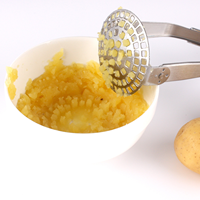Nouvel outil de cuisine en acier inoxydable : Presse-purée pliable pour pommes de terre et outil domestique pour écraser la pâte de haricots