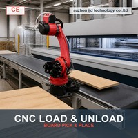 Bras robotisé 6 axes BORUNTE BRTIRUS1820A 20 kg 1850 mm avec ventouse à vide pour palettisation, chargement/déchargement de panneaux de bois, CNC CE