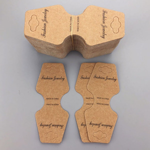 Cartes de présentation de bijoux en papier kraft découpées sur mesure avec logo imprimé pour boucles d'oreilles, colliers, bracelets et bandeaux - Product Image 3