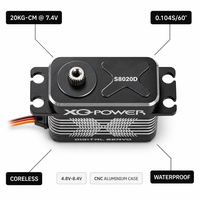 Servomoteur XQ-POWER XQS8020D 8.4V avec mécanisme de chute, engrenage en acier inoxydable 22KG, boîtier en aluminium CNC, sans noyau, étanche, pour RC
