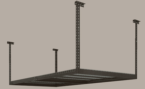 Сверхпрочная черная настенная полка, 96 дюймов, верхний гаражный стеллаж для хранения, регулируемая потолочная стеллажная система с проволочным Настилом - Product Image 3