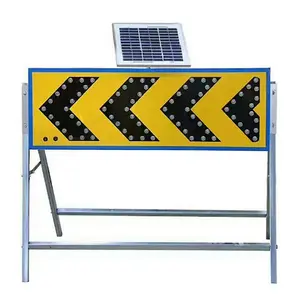 Tablero <span class=keywords><strong>de</strong></span> luz led para construcción <span class=keywords><strong>de</strong></span> seguridad en carretera, señal <span class=keywords><strong>de</strong></span> guía <span class=keywords><strong>de</strong></span> tráfico direccional con soporte - Product Image 1