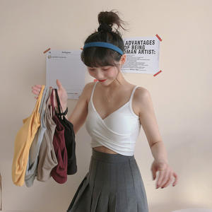 Mode sans manches mince haut court respirant beauté dos femmes taille libre vêtements externes sans couture fil Tube haut <span class=keywords><strong>gilet</strong></span> - Product Image 2