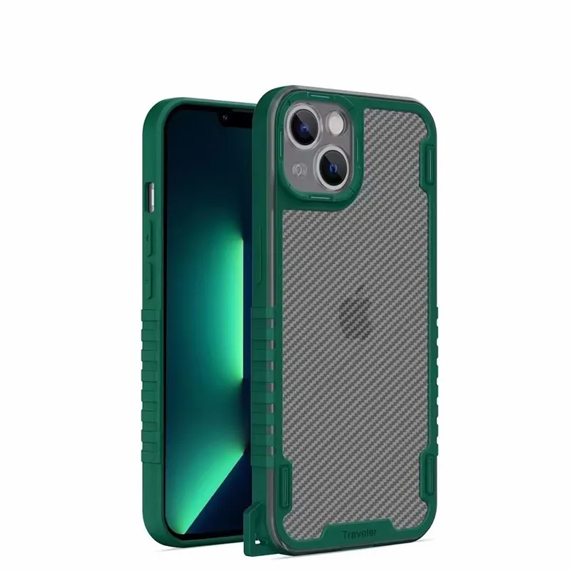 CaseBuddy Comfortable Skin-friendly Phone Case with Strap Carbon Fiber Mobile Phone Case for iPhone 11 12 13 14 7 8 Pro Max mini