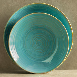 Restaurant Vaisselle Durable Acai <span class=keywords><strong>Granola</strong></span> Hôtel Poterie Plats Bleu Soupe Profonde 880ML Porcelaine Design Mexicain Assiettes <span class=keywords><strong>de</strong></span> Service - Product Image 1