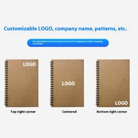 Carnet à spirale en cuir de vachette A5 A6 B6, bloc-notes de poche portable avec logo personnalisé, couverture en papier à spirale