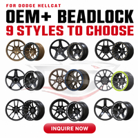 Jantes RS Custom Drag Wheels Pack Beadlock 17 18 pouces 5x115 Monoblock pour Dodge Hellcat SRT Dodge Charger Jailbreak SRT