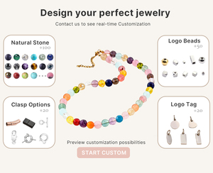 Nouveau Collier Perles en Pierre Naturelle de Guérison avec Lettre, Tendance, Cadeau pour Femme 2026 - Product Image 5