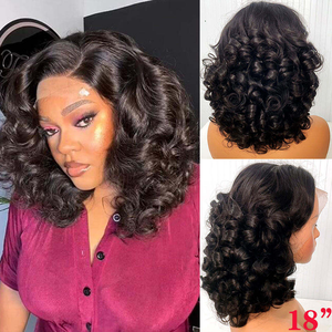 Perruque Lace Frontale Ondulée Naturelle Vietnamienne, Bouclée et Volumineuse, Tendance, 100% Cheveux Humains, Sans Colle, pour Femmes Noires - Product Image 3