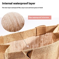 Sac fourre-tout en lin de jute personnalisable Style minimaliste recyclable et pour la promotion de cadeaux d'entreprise