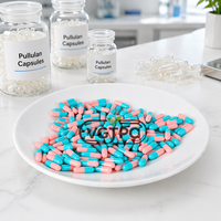 Capsules vides en pullulan rigide, haute barrière, sans conservateur, colorées et imprimées, végétaliennes, taille 000, certifiées HALAL