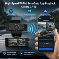 Caméra embarquée intelligente 4K, caméra de véhicule 4 canaux, enregistreur vidéo WiFi, caméra double avant et arrière, DVR de voiture