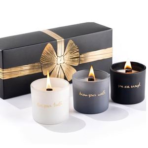 New Style Luxury Gift Wholesale 100% Natural Soy Scented Candle <b>Set</b> with Premium <b>Essential</b> <b>Oils</b> Relax Gift <b>Sets</b> for Women - Product Image 1