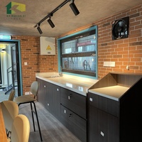 Conteneur d'expédition préfabriqué modifié Offre Spéciale de 20 pieds 40 pieds Pop up Coffee Shop Restaurant barre de conteneur mobile à vendre