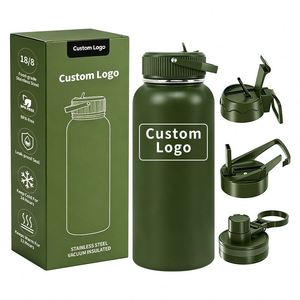 Bouteilles d'eau isothermes en acier inoxydable sous vide de 32 oz à double paroi avec logo personnalisé pour le sport et les activités de plein air – Vente en gros - Product Image 2
