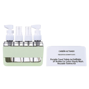 Portable <b>Travel</b> Toiletry Set Refillable Empty Cosmetic <b>Bottles</b> For Lotion <b>Shampoo</b> Body Wash - Product Image 2