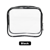 Logo personnalisé 4pcs Set pvc plastique transparent portable emballage trousse à cosmétiques pour voyage trousse de toilette petite trousse de maquillage transparente