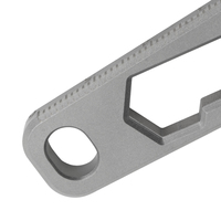 TGZUO Barre de levier de poche en titane EDC, outil multifonction de survie en extérieur avec ouvre-bouteille, barre de levier portable robuste OEM ODM DIY
