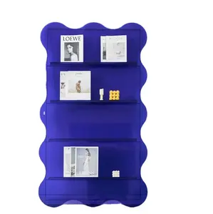 Moda Luxo Acrílico Estante Display Rack Para Home Office Decorativa Moderna Acrílico Livro Revista Prateleira