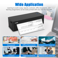 Imprimante thermique portable mini USB BT 300 DPI A4, prend en charge l'impression PDF, Word, Excel, JPG, compatible avec les téléphones Android, iOS, Windows, Mac