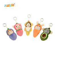 Famipet Fabrikant Op Maat Ontworpen Schattig Zacht Pluche Fruit Dieren Tas Charm Pluche Sleutelhanger Speelgoed