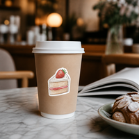 Autocollant en vinyle découpé sur mesure, imperméable, pour pâtisserie, gâteau, cupcake, n'importe quel logo, design auto-adhésif pour l'emballage des confiseries