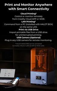 Impresora 3D de Resina LCD <span class=keywords><strong>Creality</strong></span> HALOT MAGE PRO de Alta Velocidad con Resolución 8K, Velocidad de Impresión de 170 mm/h, Gran Tamaño de Impresión - Product Image 4