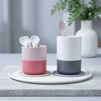 Service de vaisselle en porcelaine céramique européenne fabriqué en Corée du Sud, style minimaliste, 4 pièces, passe au lave-vaisselle, par Bowl Korea