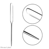 Outil de mélange et de brassage pour crème faciale en acier inoxydable OEM, spatule cosmétique pour fond de teint, grattoir pour maquillage