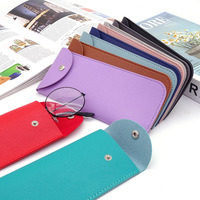 Nouveau sac de rangement portable anti-rayures pour étui à lunettes en cuir PU écologique Rectangle à la mode