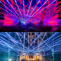 Luz láser con cabezal móvil de animación a todo color RGB de 10W con control ILDA 3D 300W DMX512 para DJ Stage y club nocturno