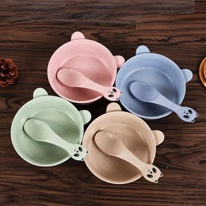 Cartoon Rabbit Bowl And Spoon Set For Kids Acrylic <b>Microwave</b> Safe Anti Scalding Anti Drop Tableware 1-2 Years - Product Image 4