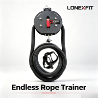 Appareil d'entraînement à la corde sans fin monté sur rack de musculation pour la force du haut du corps – Machine à corde de traction pour usage commercial et domestique