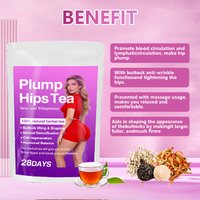 Thé en sachets pour les fesses, formule naturelle à base de plantes certifiée ISO, saveur herbacée, pour raffermir et augmenter le volume des fesses, à base de Rhizoma Polygonati, 10 sachets