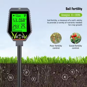Probador de nutrientes del suelo integrado portátil 6 en 1 Analizador de <span class=keywords><strong>PH</strong></span> y registrador de datos del <span class=keywords><strong>sensor</strong></span> NPK Medidor de suelo de plástico - Product Image 6