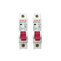 Disjoncteur miniature de haute qualité 63A C16 GZ47-63 220V pour usage domestique